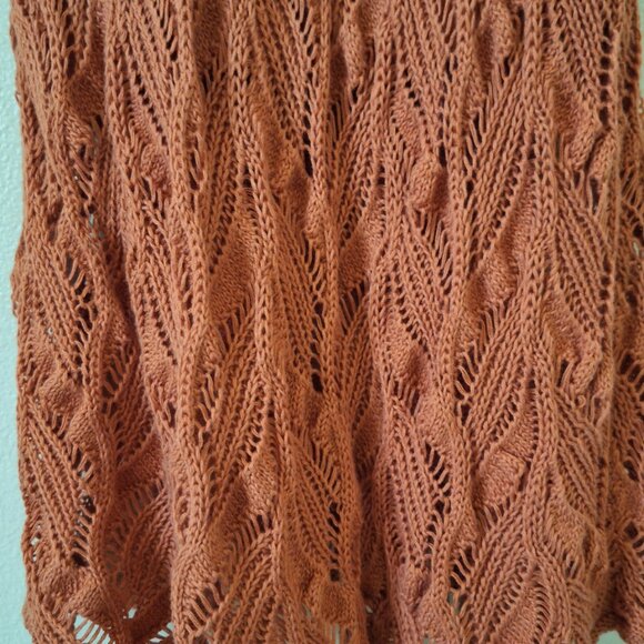 Petal And Pup Rust Orange Petrova Crochet Midi Dress Size Small Boho Festival - Picture 11 of 12